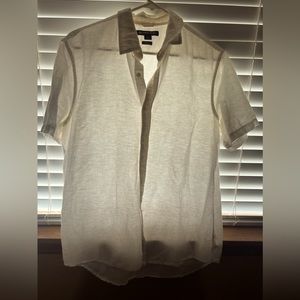 Men’s linen button down shirt
